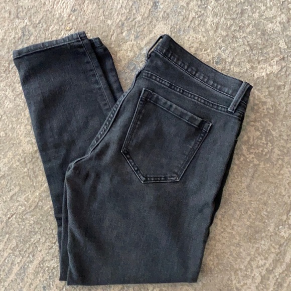 Banana republic premium denim women's skinny ankle jeans size 28 short, black - Picture 1 of 4